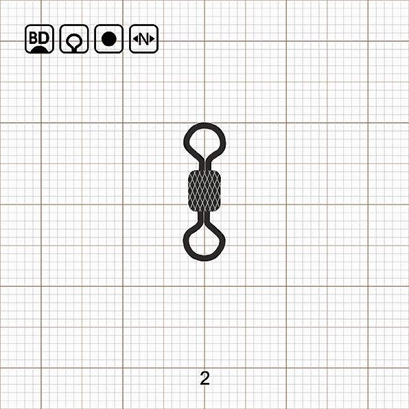 IMPRESSED ROLLING SWIVEL 2 BD / 10 шт.