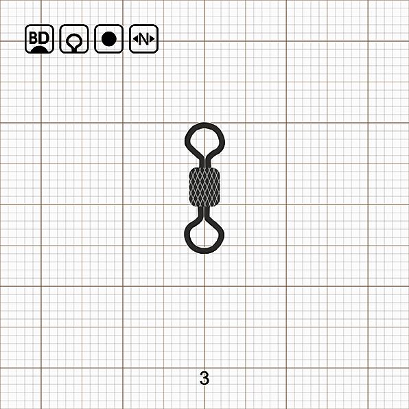 IMPRESSED ROLLING SWIVEL 3 BD / 10 шт.