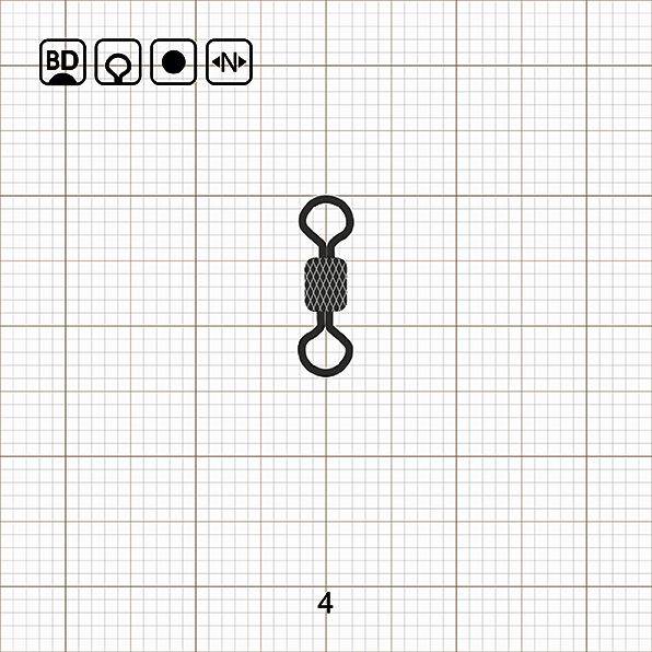 IMPRESSED ROLLING SWIVEL 4 BD / 10 шт.