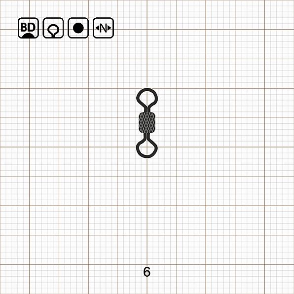 IMPRESSED ROLLING SWIVEL 6 BD / 10 шт.