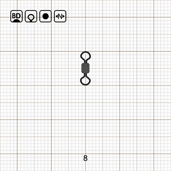 IMPRESSED ROLLING SWIVEL 8 BD / 10 шт.