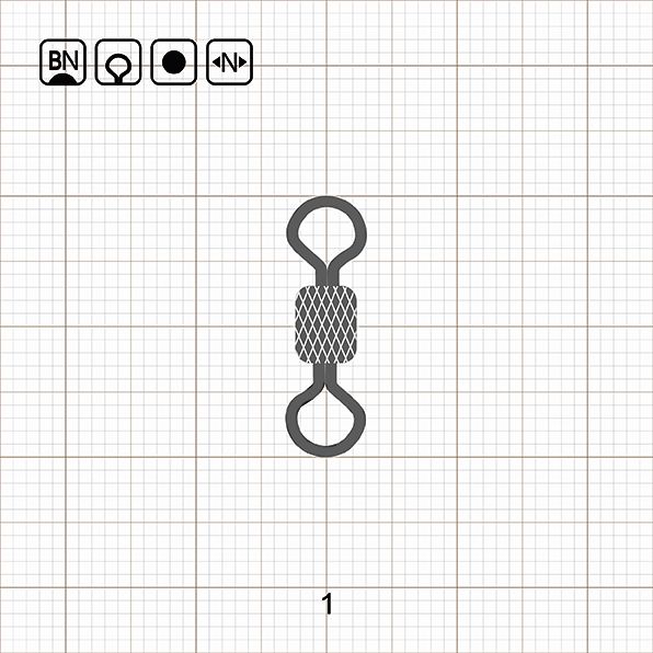 IMPRESSED ROLLING SWIVEL 1 BN / 10 шт.