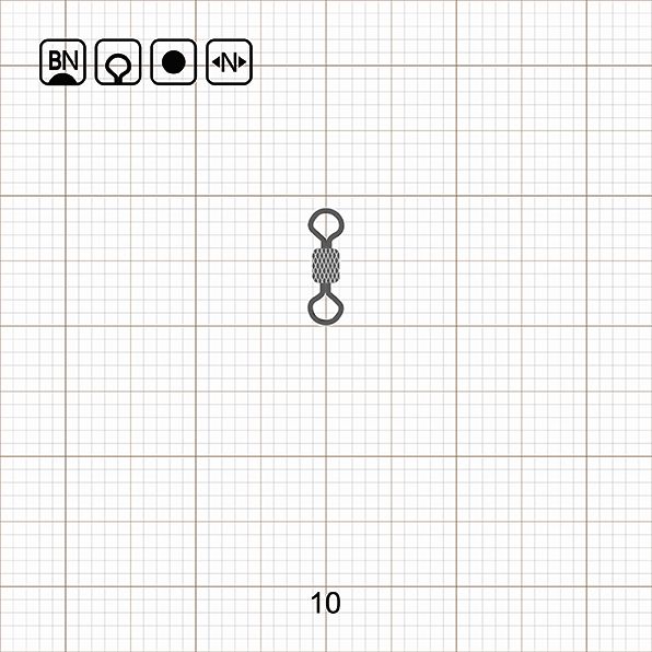 IMPRESSED ROLLING SWIVEL 10 BN / 10 шт.