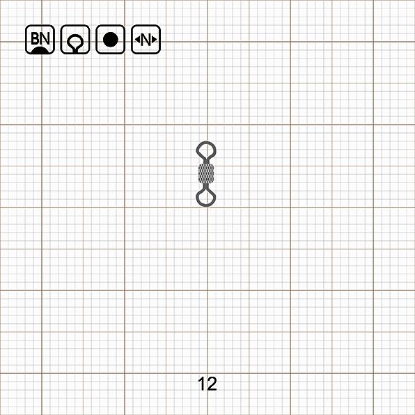 IMPRESSED ROLLING SWIVEL 12 BN / 10 шт.