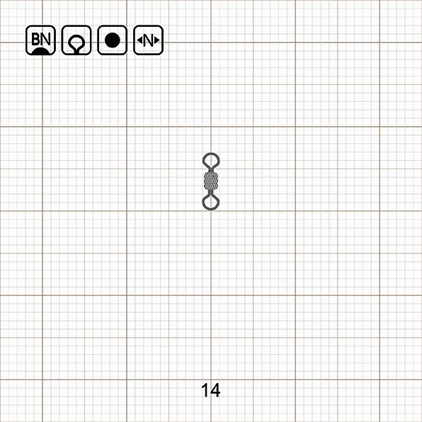 IMPRESSED ROLLING SWIVEL 14 BN / 10 шт.