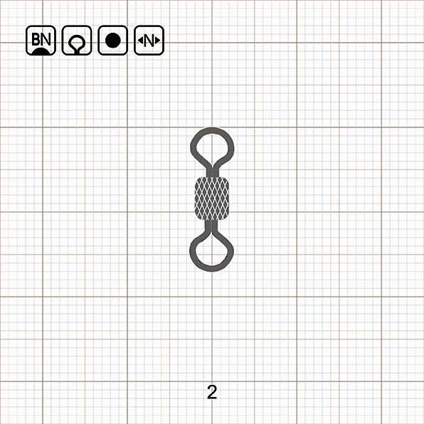 IMPRESSED ROLLING SWIVEL 2 BN / 10 шт.
