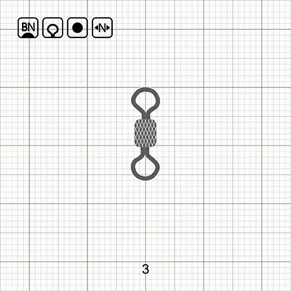 IMPRESSED ROLLING SWIVEL 3 BN / 10 шт.