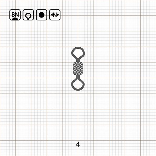 IMPRESSED ROLLING SWIVEL 4 BN / 10 шт.