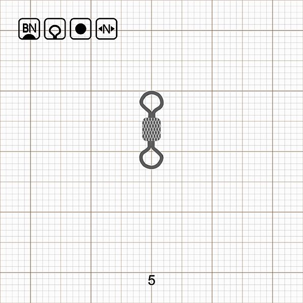 IMPRESSED ROLLING SWIVEL 5 BN / 10 шт.