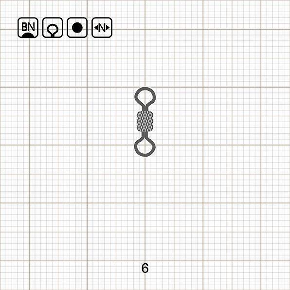 IMPRESSED ROLLING SWIVEL 6 BN / 10 шт.