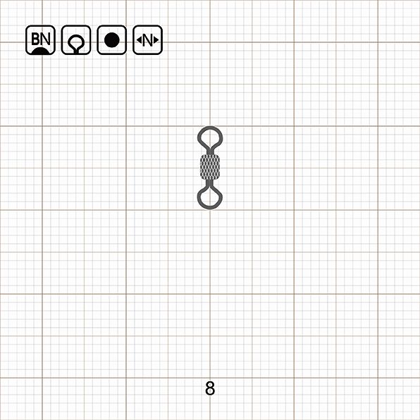 IMPRESSED ROLLING SWIVEL 8 BN / 10 шт.