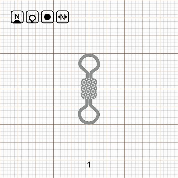 IMPRESSED ROLLING SWIVEL 1 N / 10 шт.