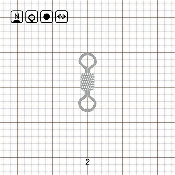 IMPRESSED ROLLING SWIVEL 2 N / 10 шт.