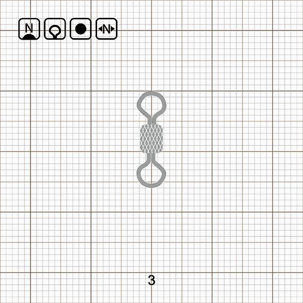 IMPRESSED ROLLING SWIVEL 3 N / 10 шт.