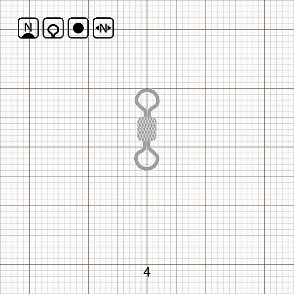 IMPRESSED ROLLING SWIVEL 4 N / 10 шт.