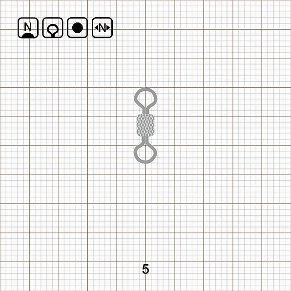 IMPRESSED ROLLING SWIVEL 5 N / 10 шт.
