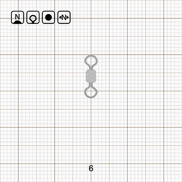 IMPRESSED ROLLING SWIVEL 6 N / 10 шт.