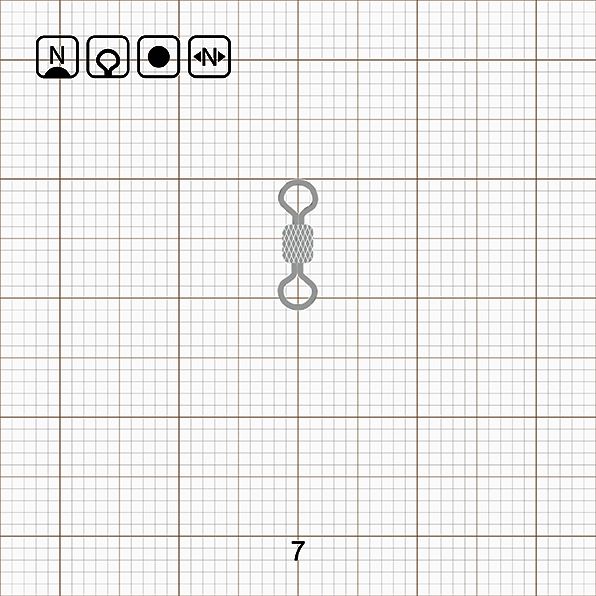 IMPRESSED ROLLING SWIVEL 7 N / 10 шт.