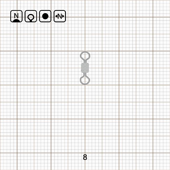 IMPRESSED ROLLING SWIVEL 8 N / 10 шт.