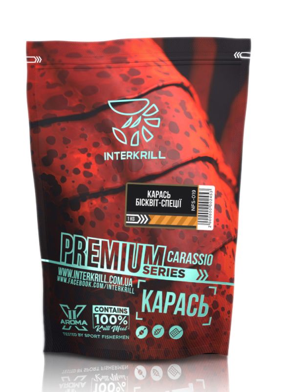 Interkrill, Прикормка Premium Карась - Бісквіт - Спеції, 1 кг.