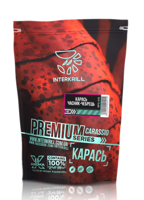 Interkrill, Прикормка Premium Карась - Часник - Чебрець, 1 кг.