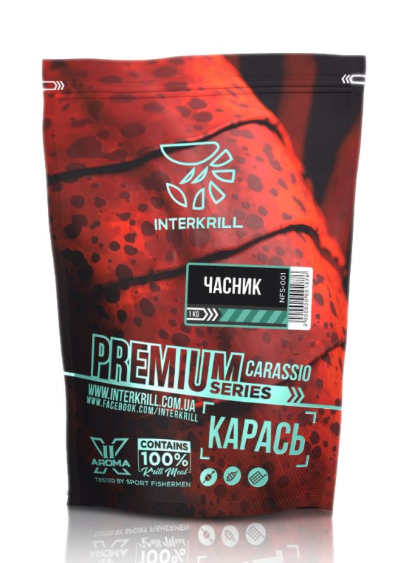 Interkrill, Прикормка Premium Карась - Часник, 1 кг.
