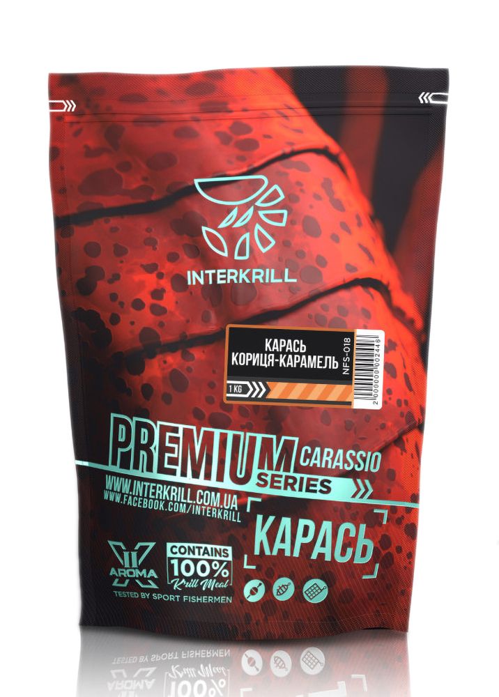 Interkrill, Прикормка Premium Карась - Кориця - Карамель, 1 кг.