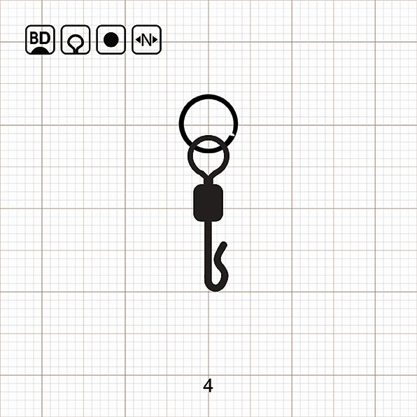 KWIK CHANGE ROLLING SWIVEL WITH WELDED RING 4 BD / 10 шт.