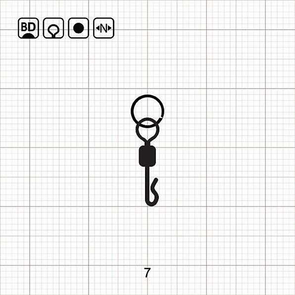 KWIK CHANGE ROLLING SWIVEL WITH WELDED RING 7 BD / 10 шт.