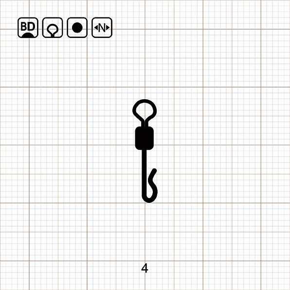 KWIK CHANGE ROLLING SWIVEL 4 BD / 10 шт.