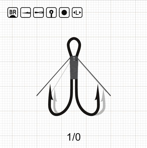 LIMERICK DOUBLE WEEDLESS 1/0 BR / 100 шт.
