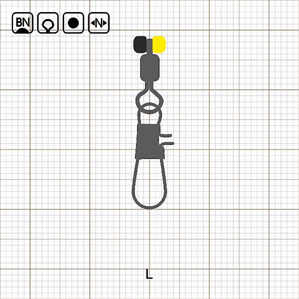 MOVED PLASTIC HEAD WITH INTERLOCK SNAP L / 10 шт.
