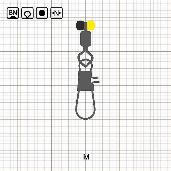 MOVED PLASTIC HEAD WITH INTERLOCK SNAP M / 10 шт.
