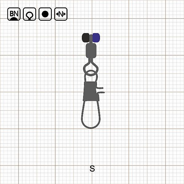 MOVED PLASTIC HEAD WITH INTERLOCK SNAP S / 10 шт.