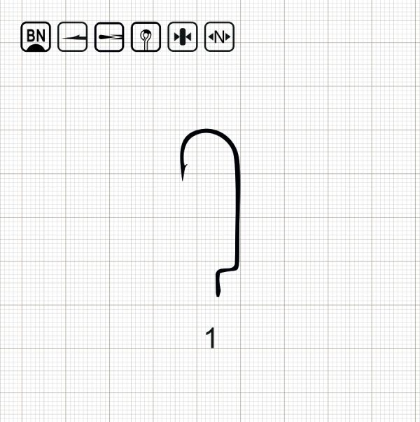 SCORPION OFFSET ROUND BEND WORM 1 BN / 10 шт.