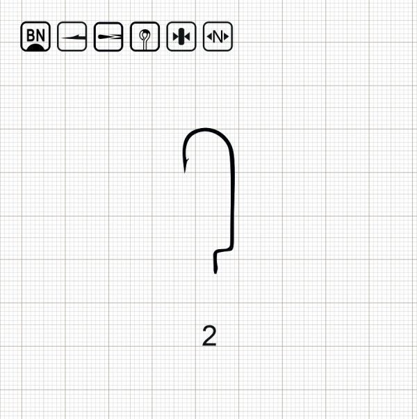 SCORPION OFFSET ROUND BEND WORM 2 BN / 10 шт.