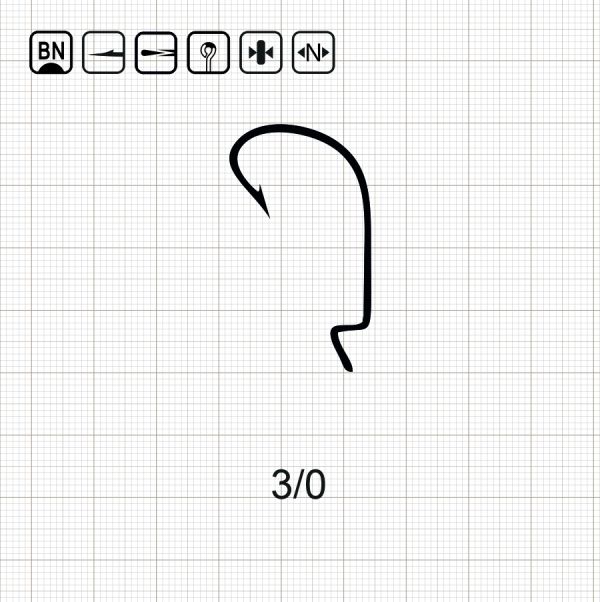 SCORPION OFFSET WORM 3/0 BN / 10 шт.