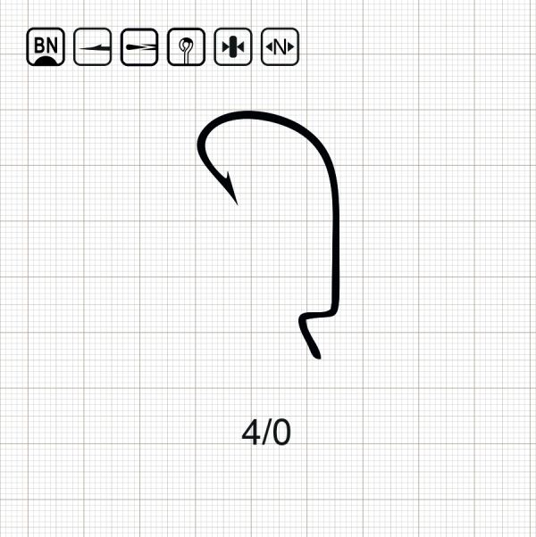 SCORPION OFFSET WORM 4/0 BN / 10 шт.
