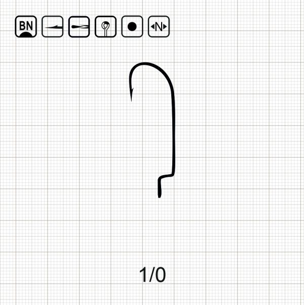 SCORPION O'SHAUGHNESSY WORM 1/0 BN / 10 шт.