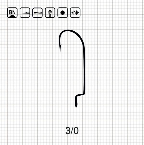 SCORPION O'SHAUGHNESSY WORM 3/0 BN / 10 шт.
