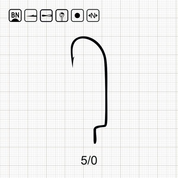 SCORPION O'SHAUGHNESSY WORM 5/0 BN / 10 шт.