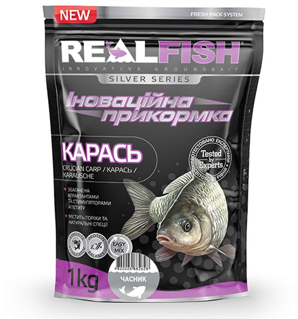 Прикорм RealFish Карась (Часник) 1 кг.