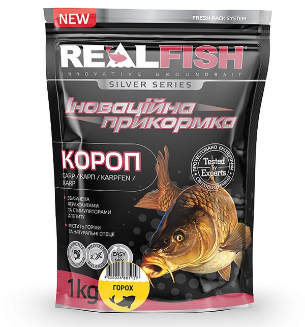 Прикорм RealFish Короп (Горох) 1 кг.
