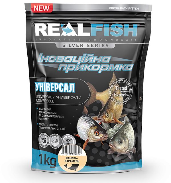 Прикорм RealFish Універсал (Ваніль - карамель) 1 кг.