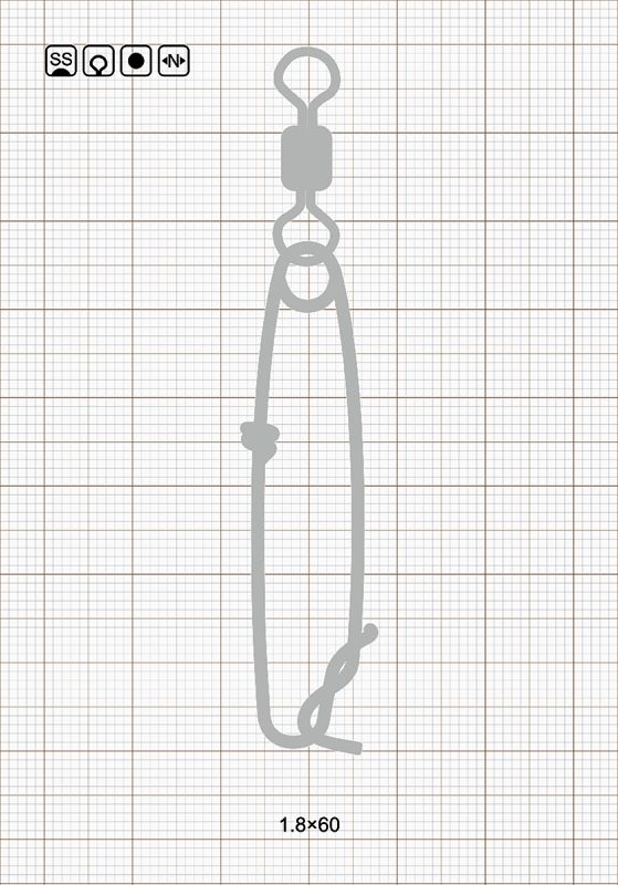 ROLLING SWIVEL WITH CLOSE EYE SNAP 1.8×60 - SS / 10 шт.