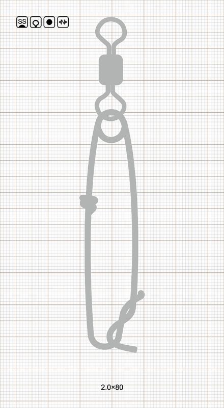 ROLLING SWIVEL WITH CLOSE EYE SNAP 2.0×80 - SS / 10 шт.