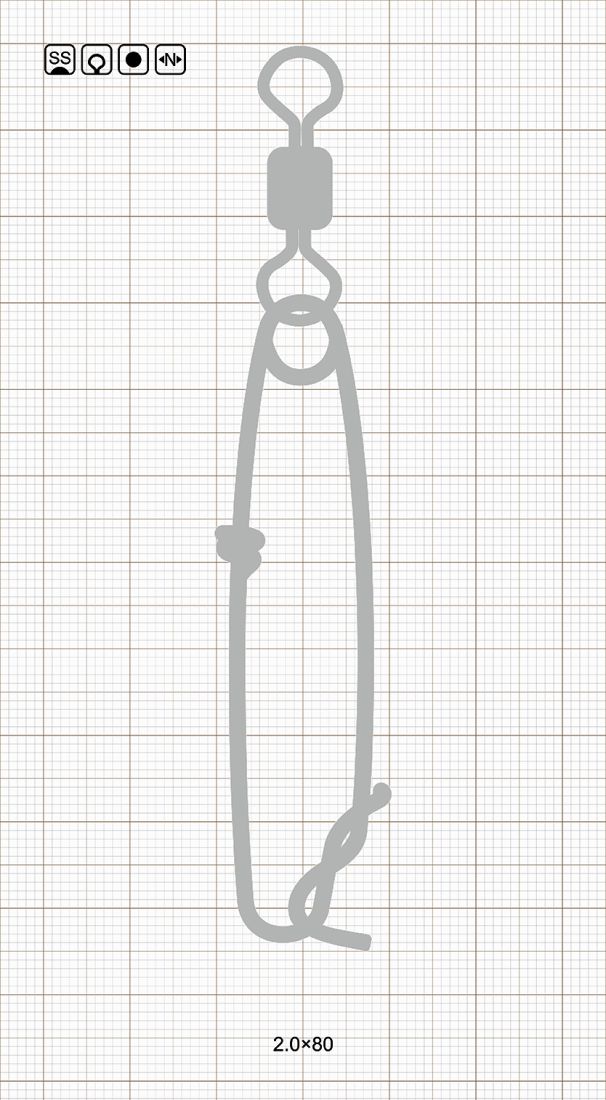 ROLLING SWIVEL WITH CLOSE EYE SNAP 2.0×80 - SS / 10 шт.