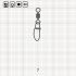 ROLLING SWIVEL WITH INSURANCE SNAP 7 BN / 10 шт.
