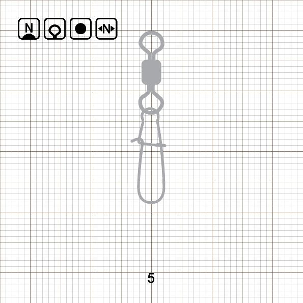 ROLLING SWIVEL WITH NICE SNAP 5 N / 10 шт.