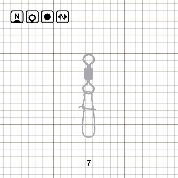 ROLLING SWIVEL WITH NICE SNAP 7 N / 10 шт.